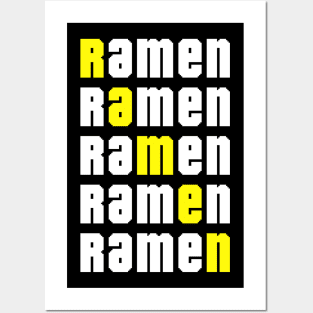 Funny Ramen Noodles Posters and Art